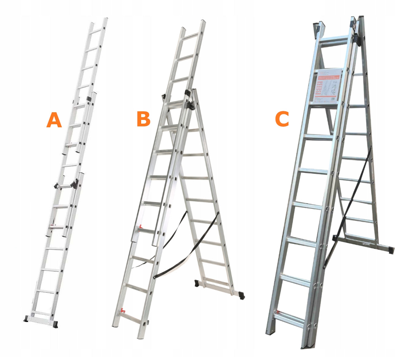 Drabina aluminiowa 3x8
