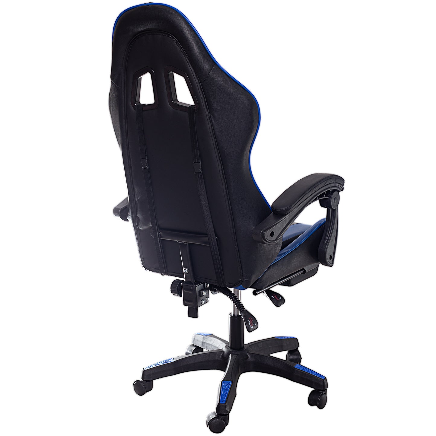 Fotel Gamingowy z podnóżkiem Niebiesko-Czarny