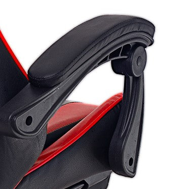Fotel Gamingowy z podnóżkiem Czerwono-Czarny
