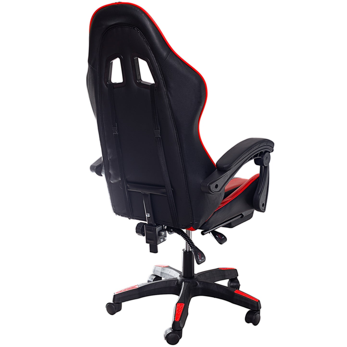 Fotel Gamingowy z podnóżkiem Czerwono-Czarny