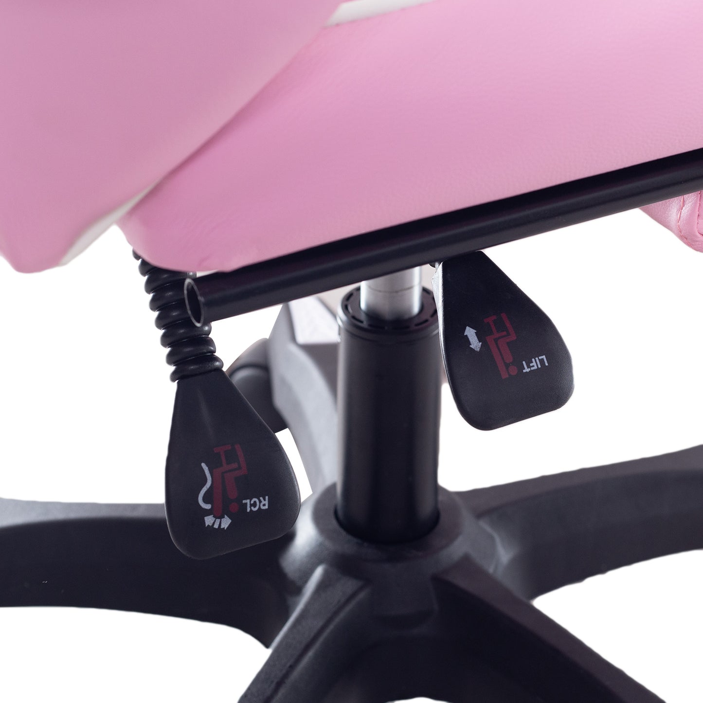 Fotel Gamingowy z podnóżkiem Różowo-Biały