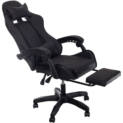 Fotel gamingowy z podnóżkiem - regulowany, ergonomiczny do pracy i grania - PrestiloPoland