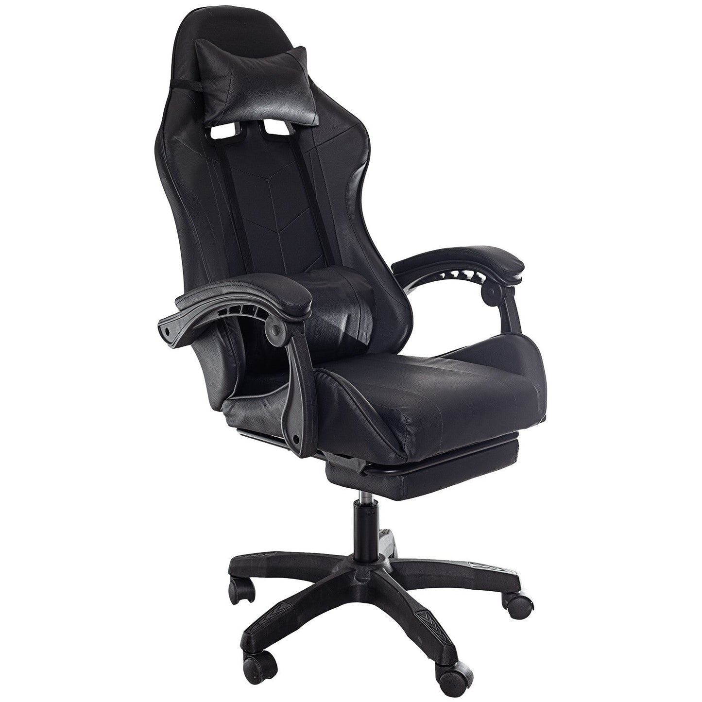 Fotel gamingowy z podnóżkiem - regulowany, ergonomiczny do pracy i grania - PrestiloPoland