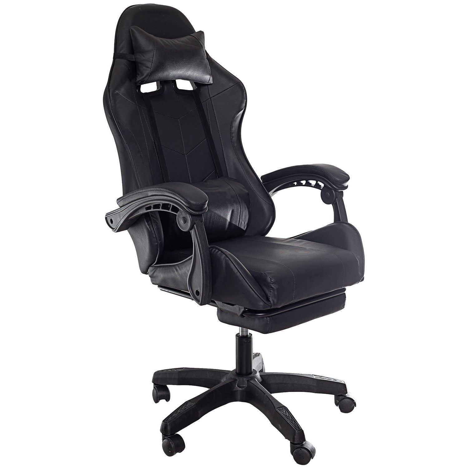 Fotel gamingowy z podnóżkiem - regulowany, ergonomiczny do pracy i grania - PrestiloPoland