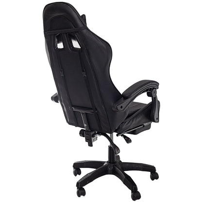 Fotel gamingowy z podnóżkiem - regulowany, ergonomiczny do pracy i grania - PrestiloPoland