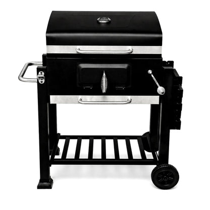 Grill Węglowy XXL z Żeliwnym Rusztem dla Doskonałego Grilowania - PrestiloPoland