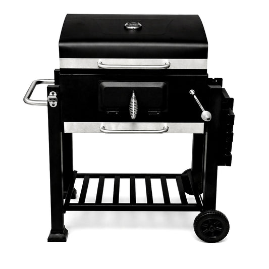 Grill Węglowy XXL z Żeliwnym Rusztem dla Doskonałego Grilowania - PrestiloPoland