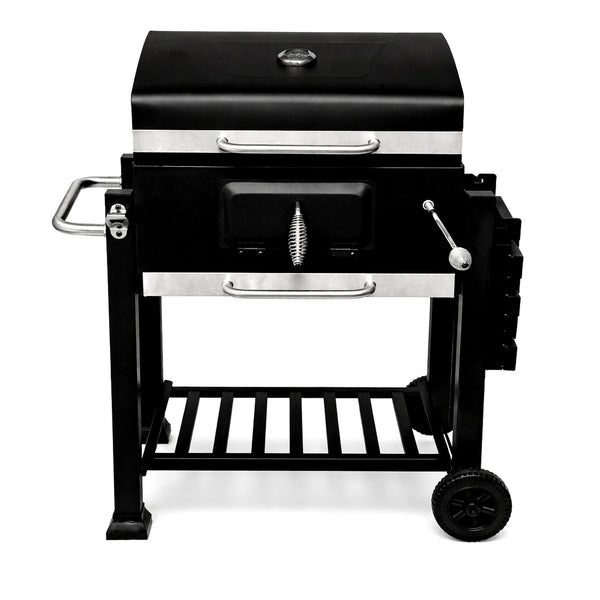 Grill Węglowy XXL z Żeliwnym Rusztem dla Doskonałego Grilowania - PrestiloPoland