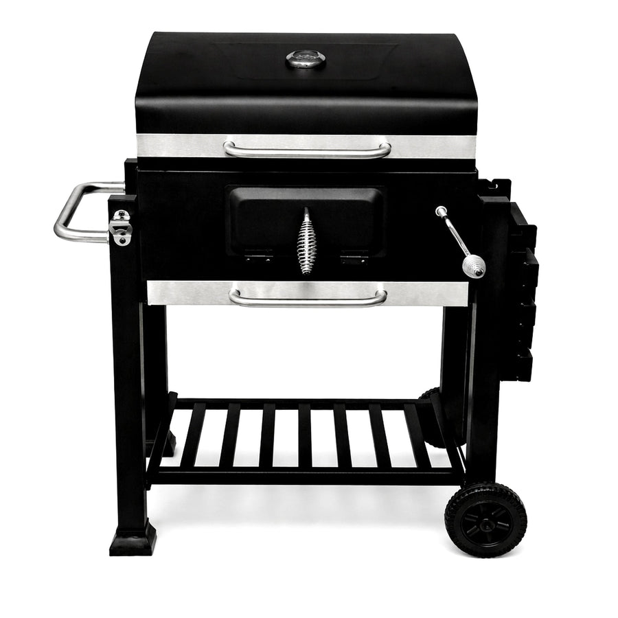 Grill Węglowy XXL z Żeliwnym Rusztem dla Doskonałego Grilowania - PrestiloPoland