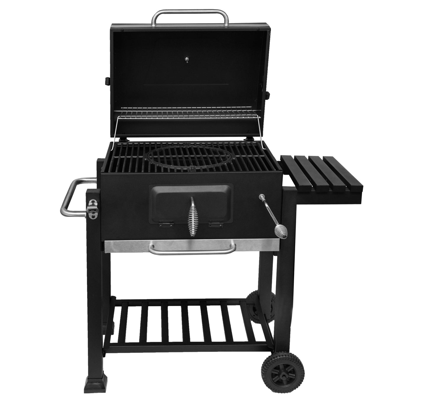 Grill Węglowy XXL z Żeliwnym Rusztem dla Doskonałego Grilowania - PrestiloPoland