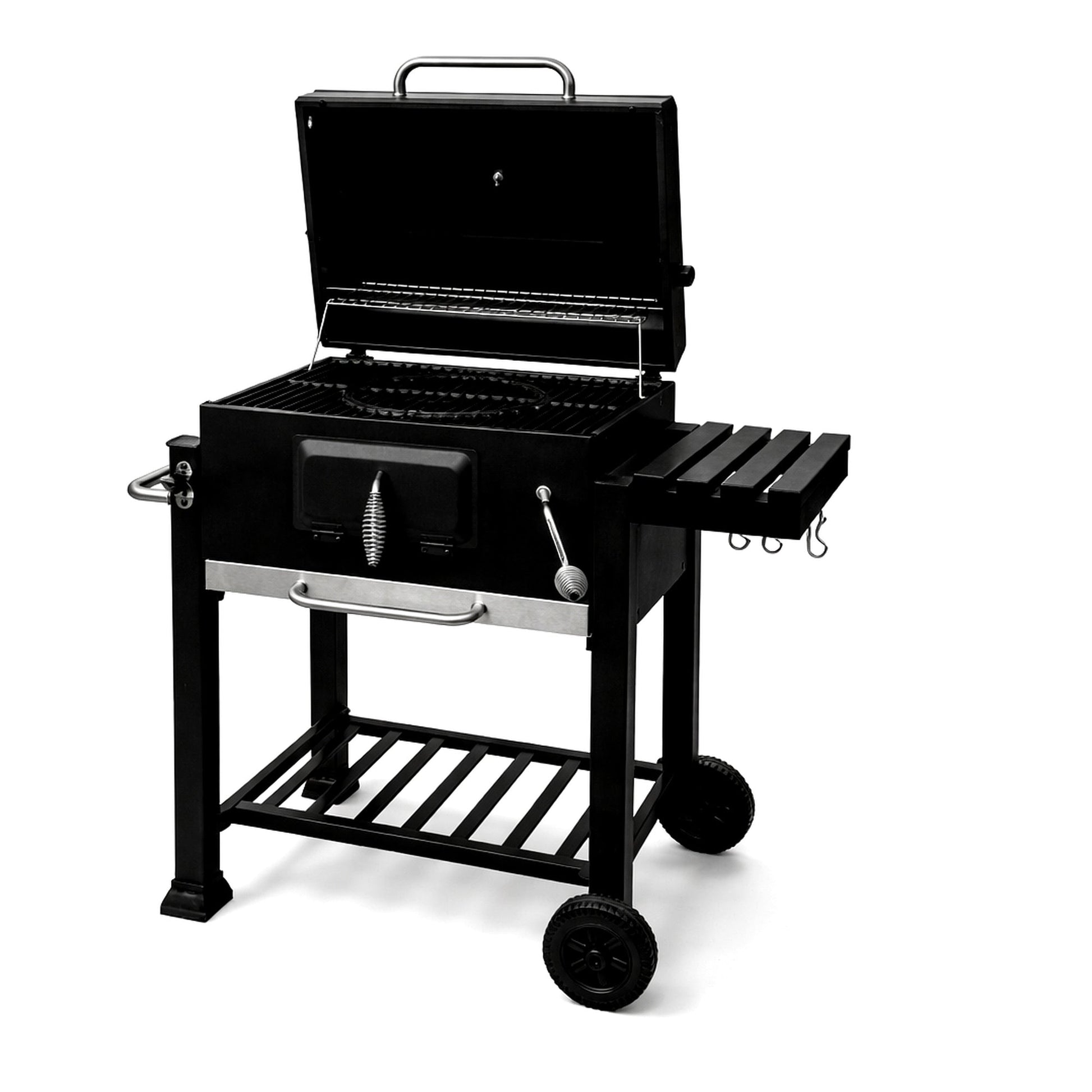 Grill Węglowy XXL z Żeliwnym Rusztem dla Doskonałego Grilowania - PrestiloPoland