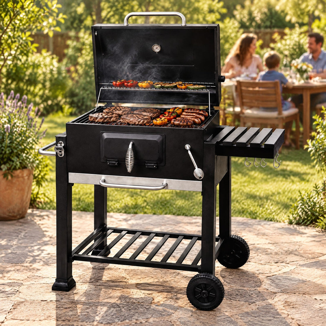 Grill Węglowy XXL z żeliwnym rusztem - PrestiloPoland