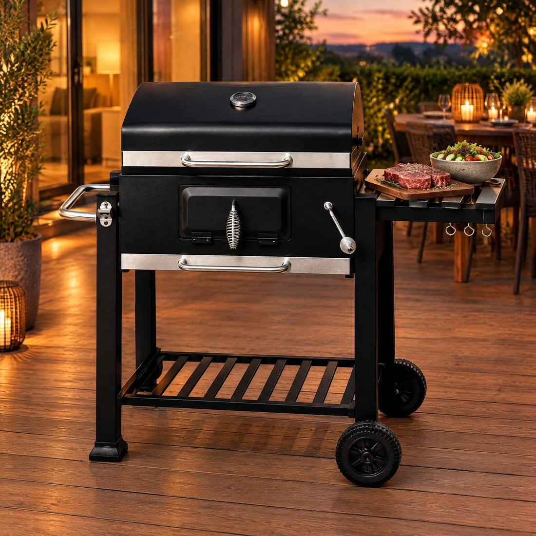 Grill Węglowy XXL z żeliwnym rusztem - PrestiloPoland